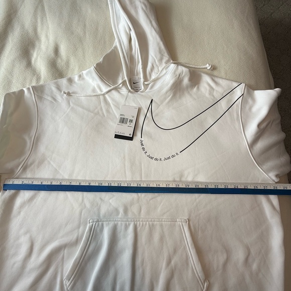 Nike Women's Therma Fit 2 X White Hoodie with black print NWT c59 - Picture 5 of 7